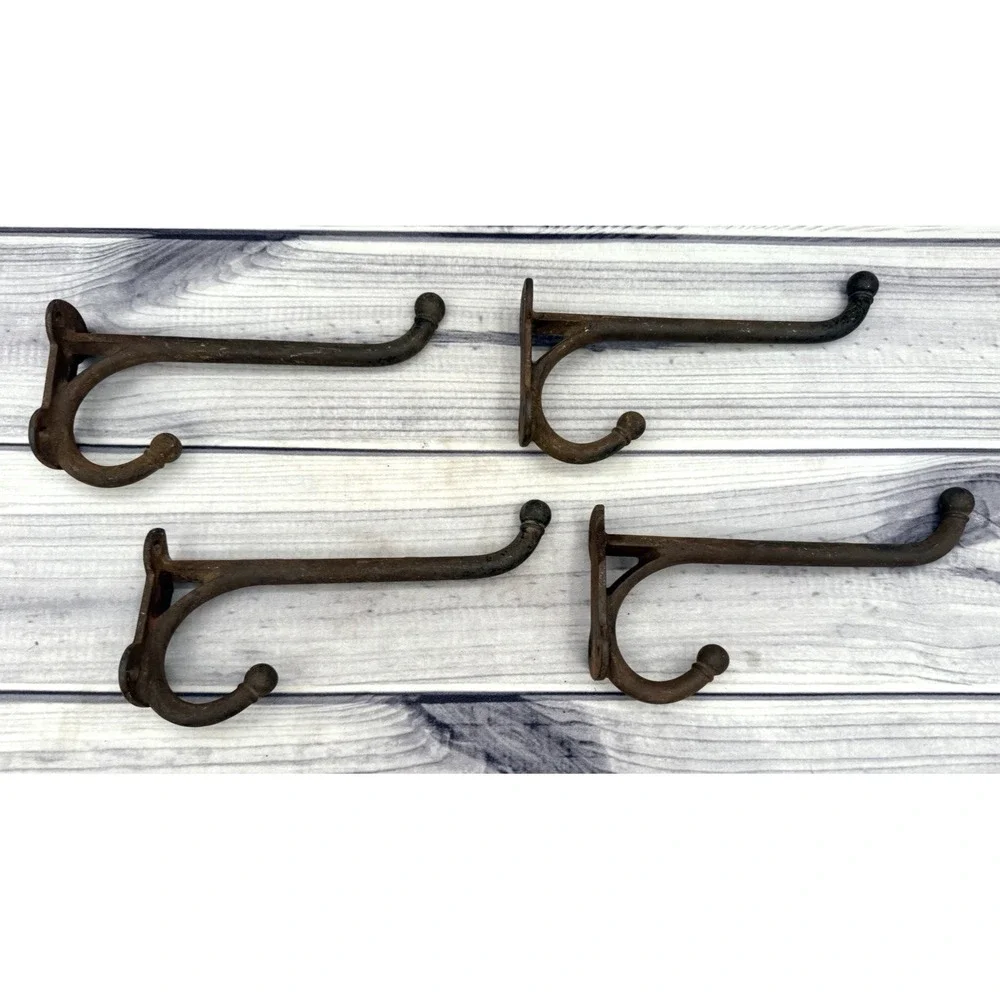LOT OF 4 ANTIQUE SALVAGED VERY LARGE HEAVY DUTY  10